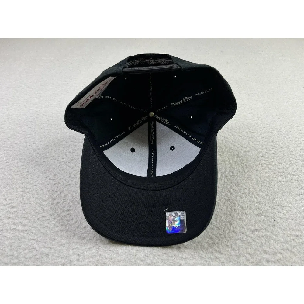 Mitchell & Ness New York Giants Hat Black Snapback NFL Football Cap One Size
